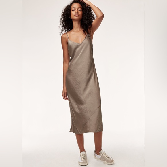Wilfred Free Christine slip dress in Taupe sz S - Picture 7 of 7